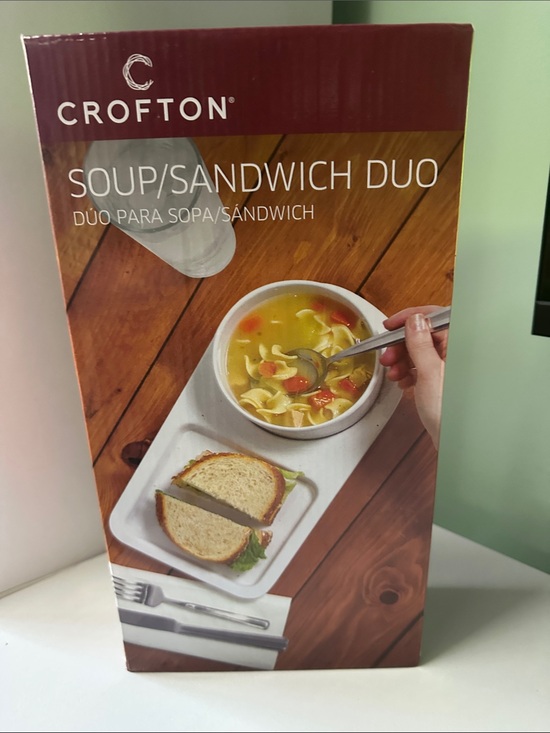 Croton Other - Crofton White Soup & Sandwich Duo Serving Plate